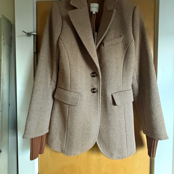 Favorite Daughter Brown Herringbone City Blazer - Small (NWT) - Picture 4 of 6